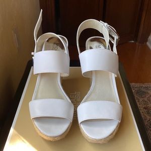 Michael Kors Poesy Wedge Optic White Leather (7.5M)
